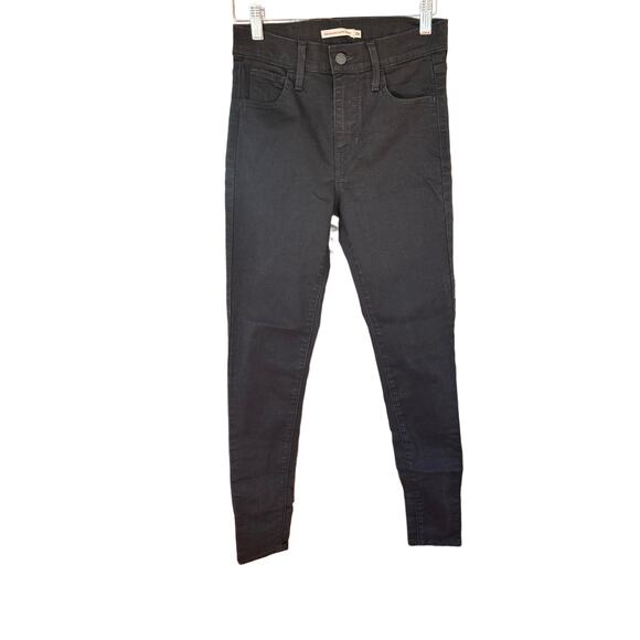 LEVI'S Women's '720 High Rise Super Skinny' Black Jeans - Picture 1 of 7